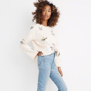 Botanical embroidered sweatshirt